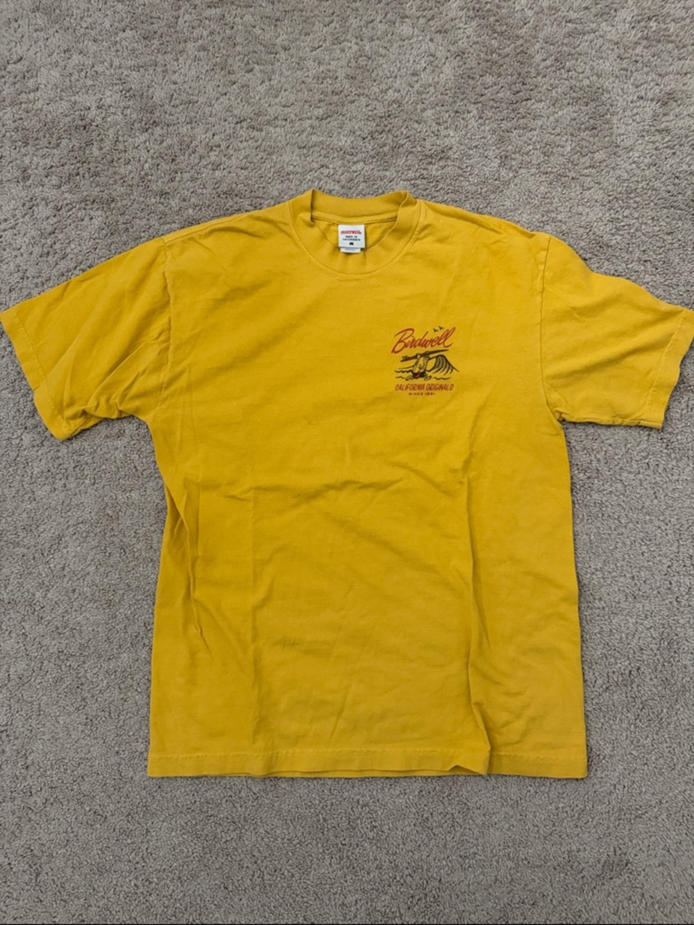 Birdwell Yellow Short Sleeve Tee with Surf Graphic